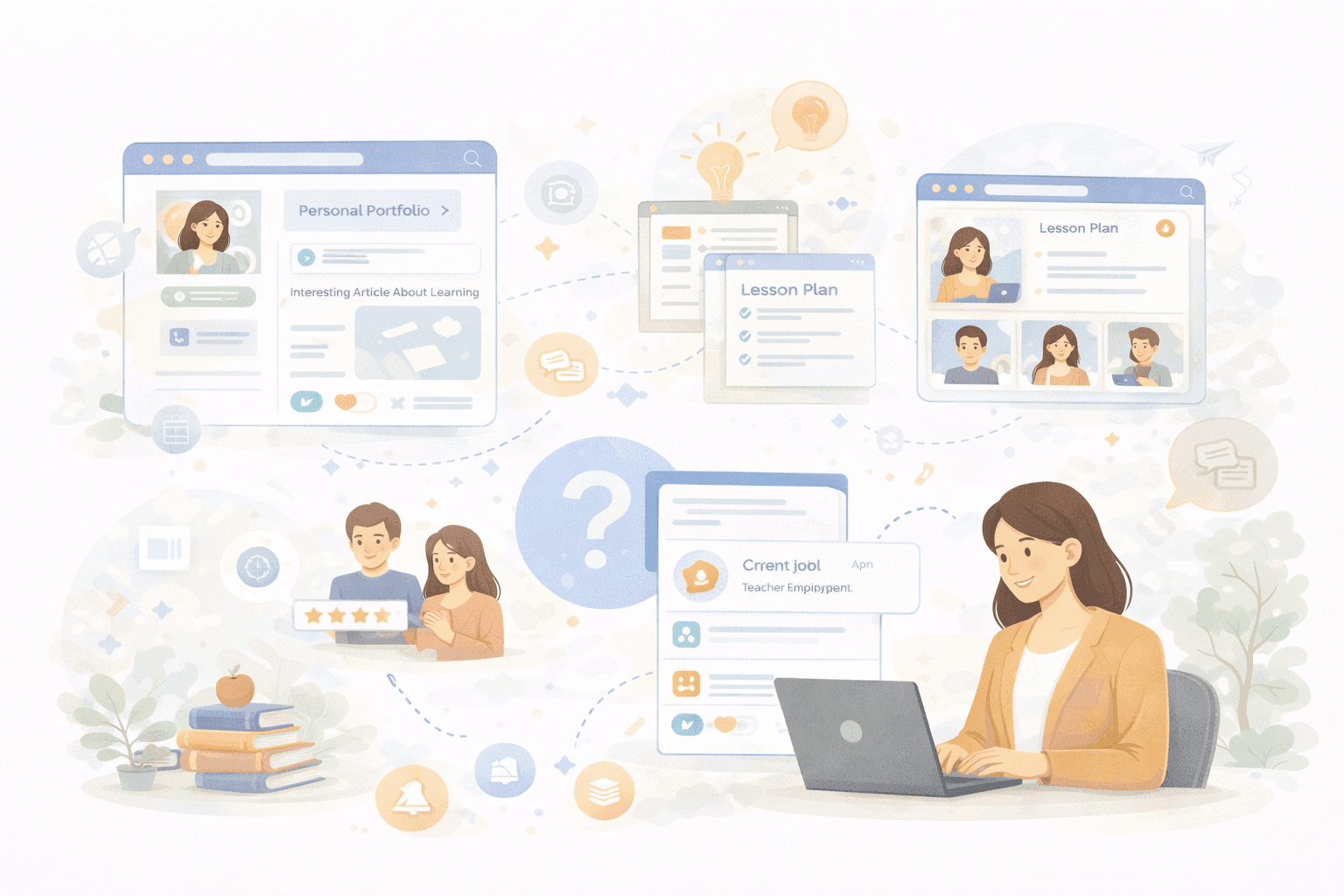 Educator connected to students, parents and institutions